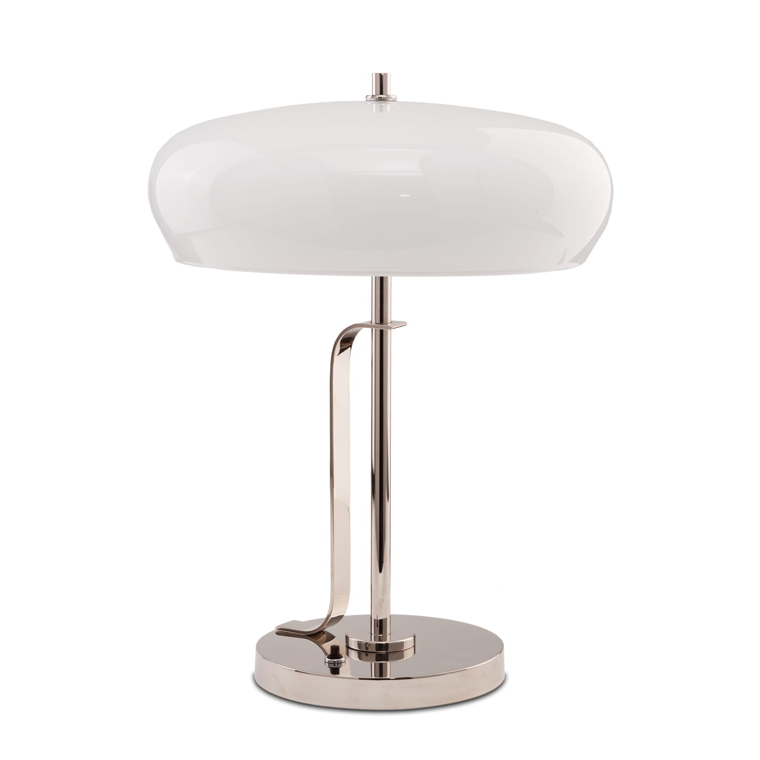 Elegante Messing-Tischleuchte aus Messing mit Opalglas-Schirm, Bild 5