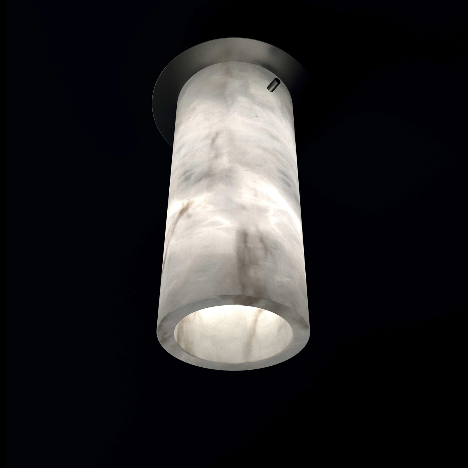 Small Cylindrical Ceiling Lamp Made of Alabaster POSEIDONE, Ø 10 cm Small Cylindrical Ceiling Lamp Made of Alabaster POSEIDONE, Ø 10 cm