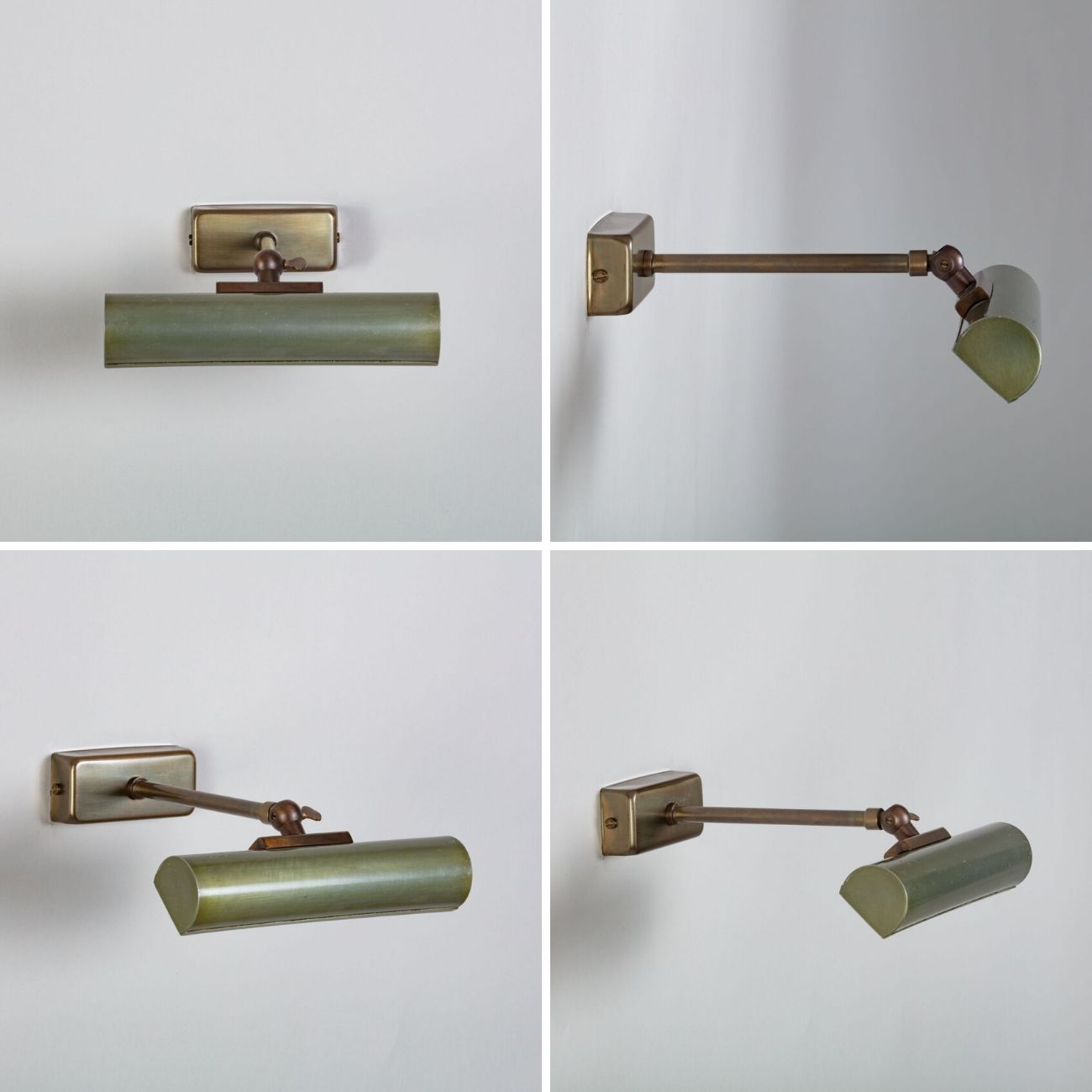 Bild 3: Modell 1, Ausführung mit Schirm in Zink patiniert und Wandarm in Messing geätzt (auf Anfrage erhältlich) RENOIR Französische Bilderleuchten: Modell 1, Ausführung mit Schirm in Zink patiniert und Wandarm in Messing geätzt (auf Anfrage erhältlich)