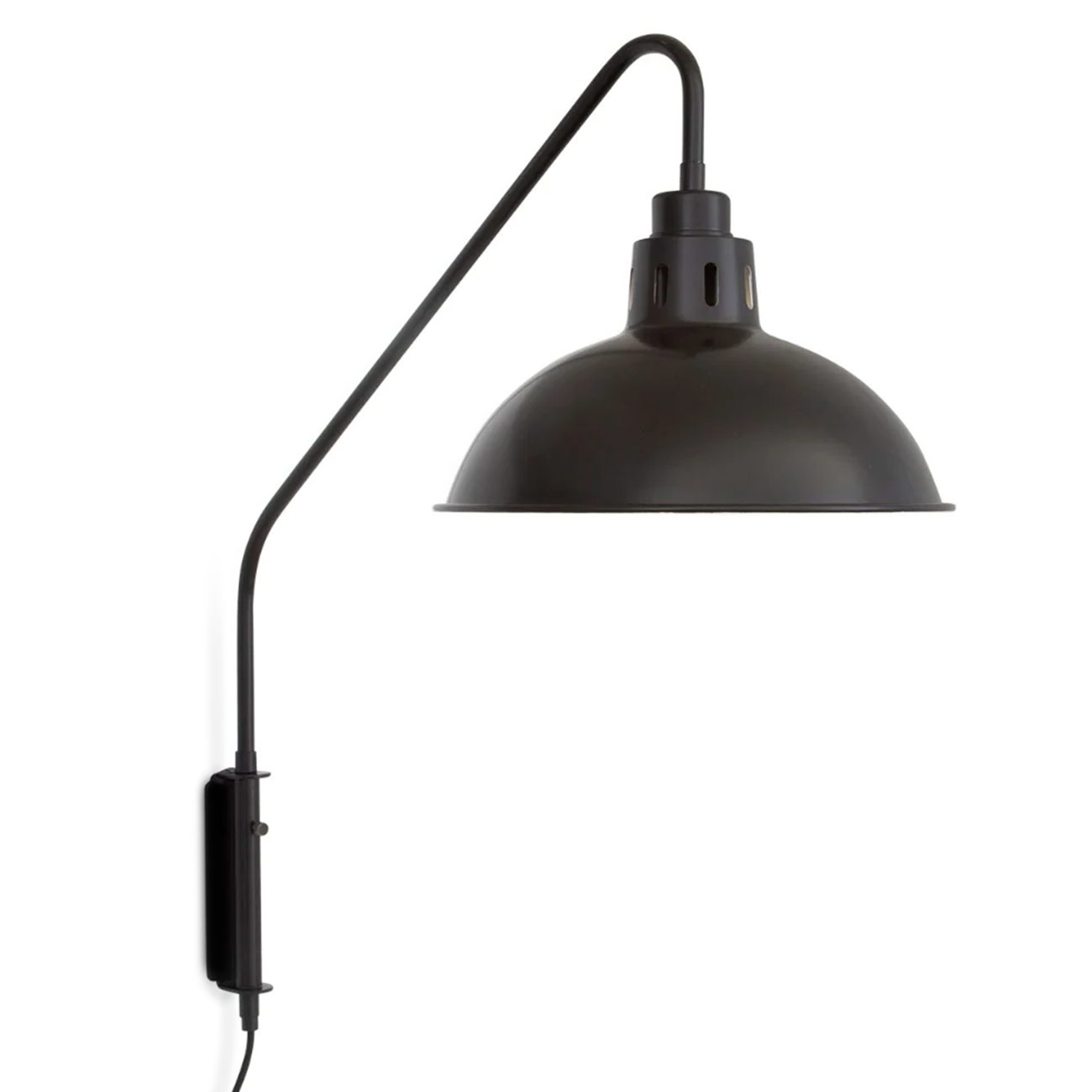 Swivel Arm Wall Light w/ Industrial Shade