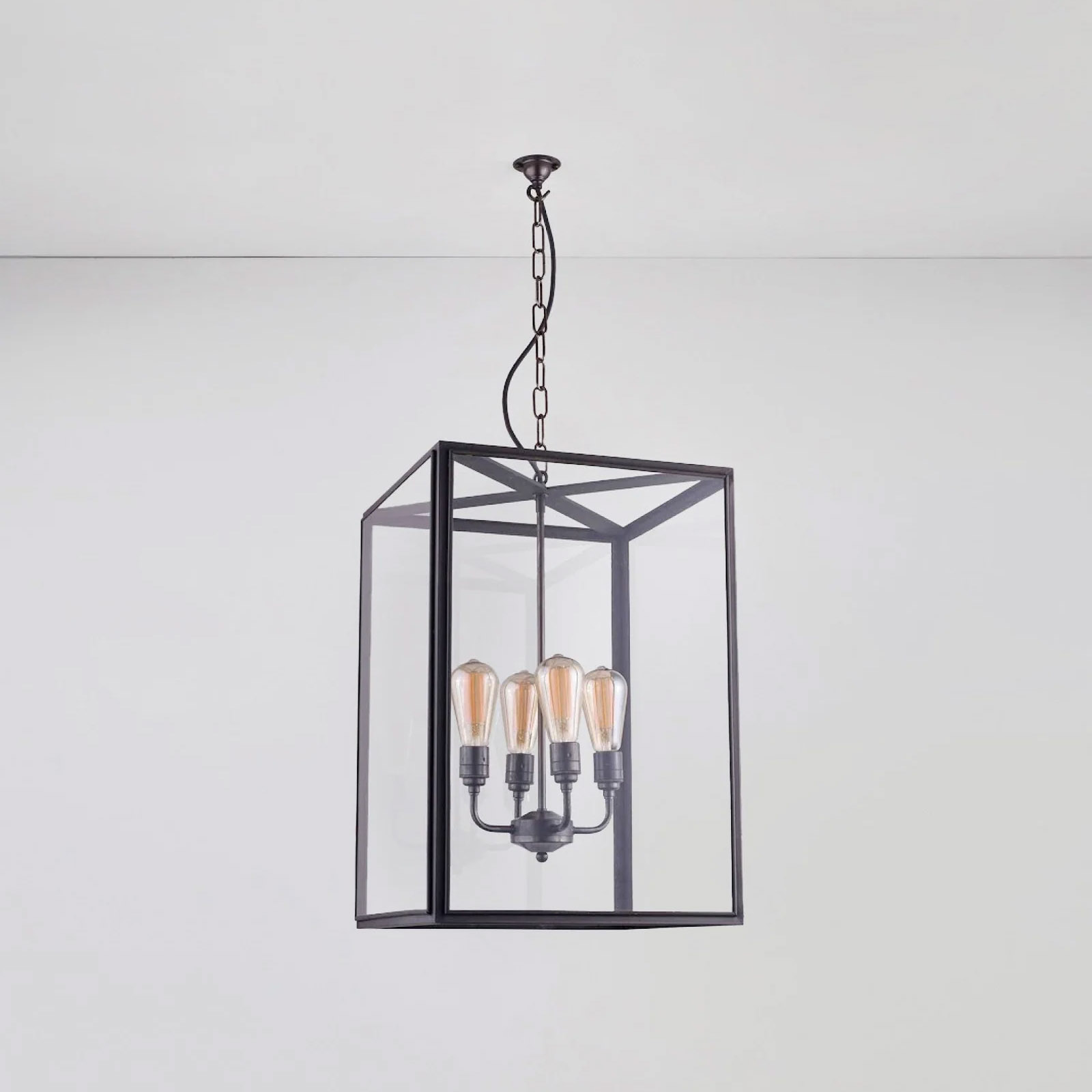 Große, vierflammige Kasten-Hängelaterne 7639, Bild 3