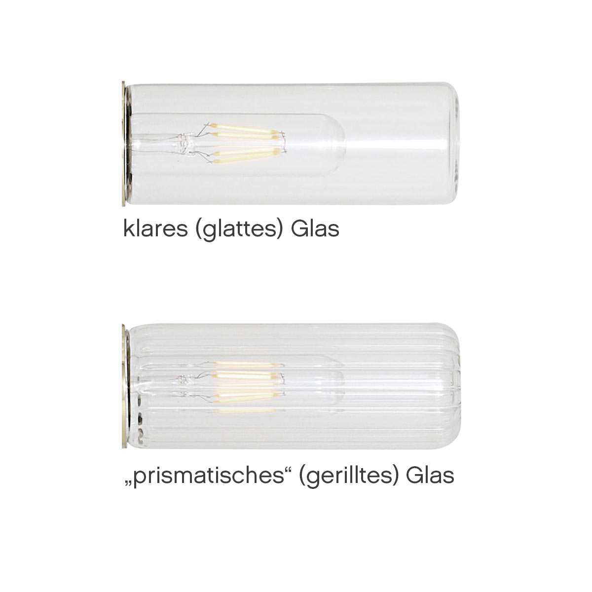 Badezimmer-Wandlampe mit kleinem Glaszylinder (klar oder prismatisch), IP65, Bild 3