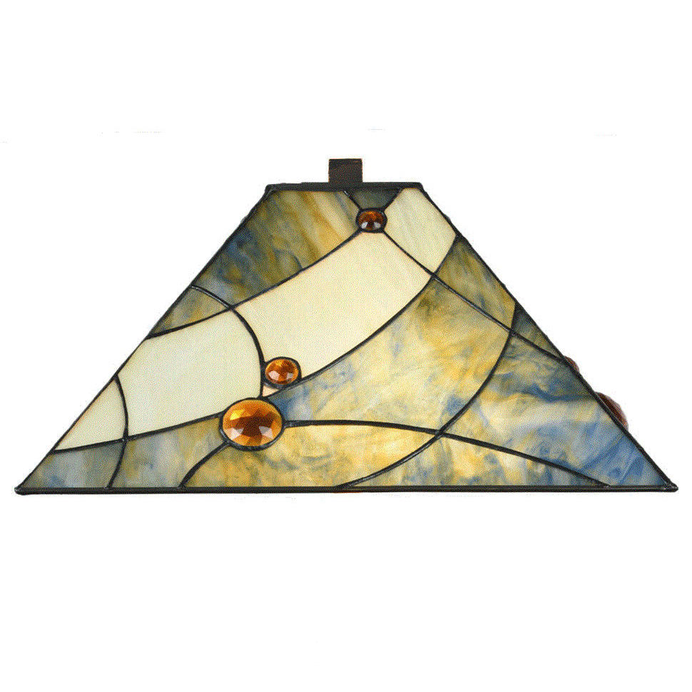 Night blue Tiffany glass floor light with "diamonds", Fig. 2 Night blue Tiffany glass floor light with "diamonds", Fig. 2