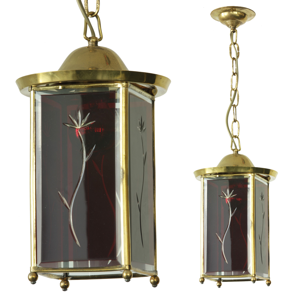 Antique Art Nouveau Ceiling Lantern, Bohemia, ca. 1930 – SOLD Antique Art Nouveau Ceiling Lantern, Bohemia, ca. 1930 – SOLD