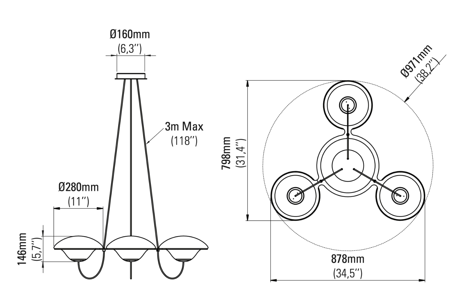 Retro-Futuristischer UFO-Design-Hängeleuchter IN THE AIR 3, Bild 11 Retro-Futuristischer UFO-Design-Hängeleuchter IN THE AIR 3, Bild 11
