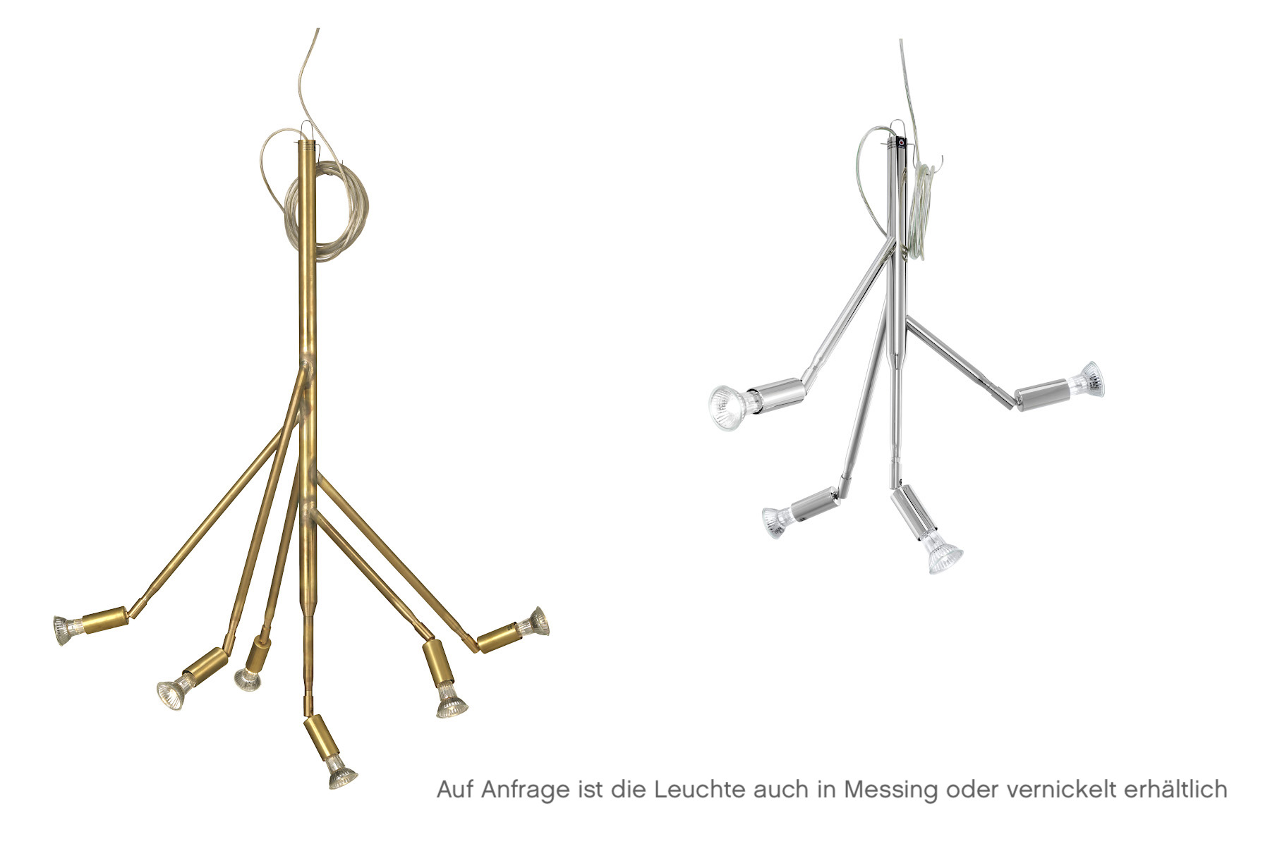 Verzweigte Deckenleuchte mit Strahlern KVIST aus rohem Stahl, 3 Größen, Bild 6 Verzweigte Deckenleuchte mit Strahlern KVIST aus rohem Stahl, 3 Größen, Bild 6