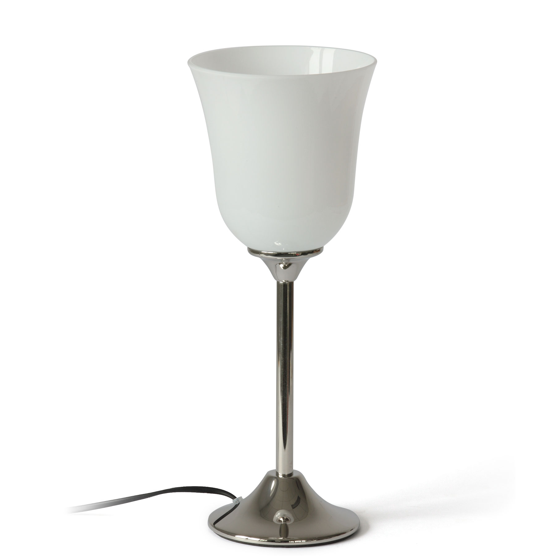 Elegante kleine Tischleuchte mit Kelch-Opalglas