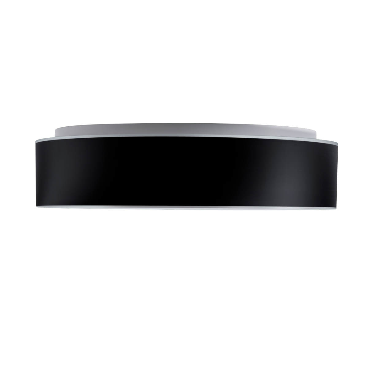 Runde Opalglas-Deckenleuchte ERIK mit schwarzer Blende, Ø 34 bis 54 cm: Durchmesser 54 cm (L)