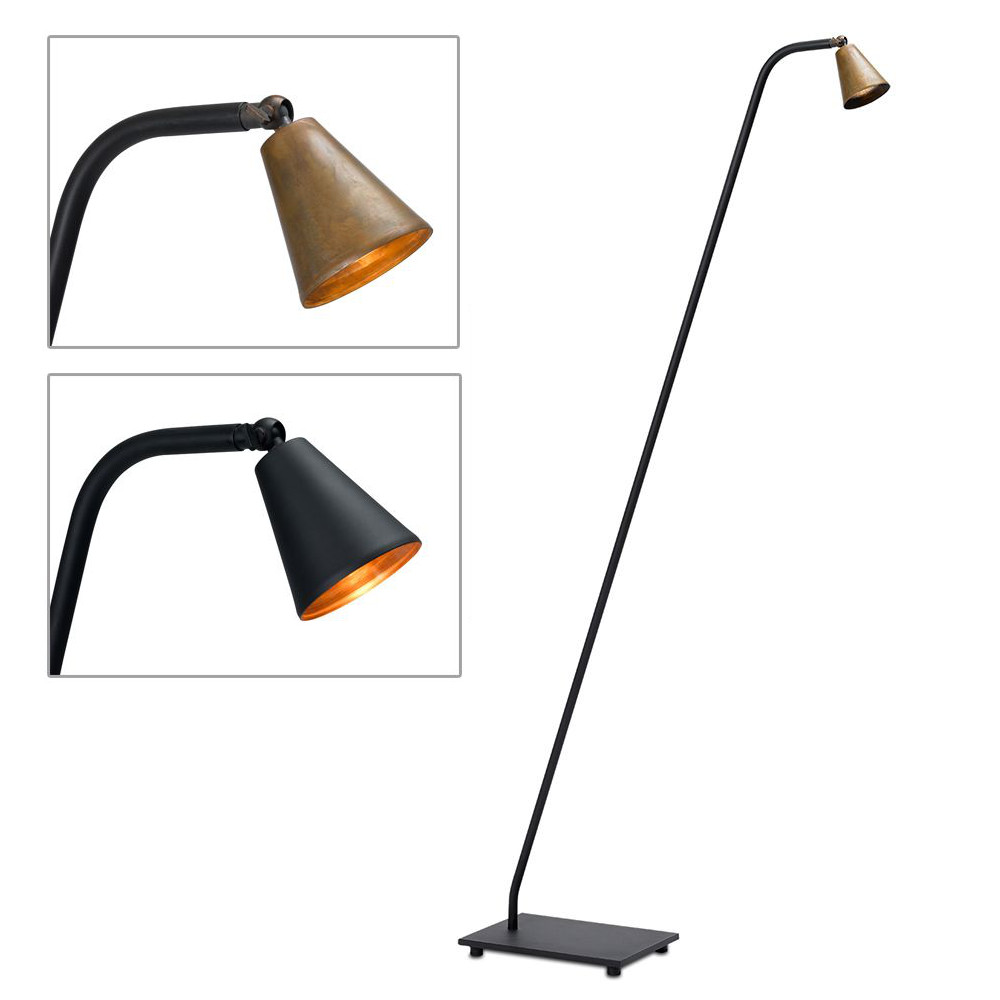 Lese-Stehlampe matt-schwarz und Kupfer STAY Lese-Stehlampe matt-schwarz und Kupfer STAY