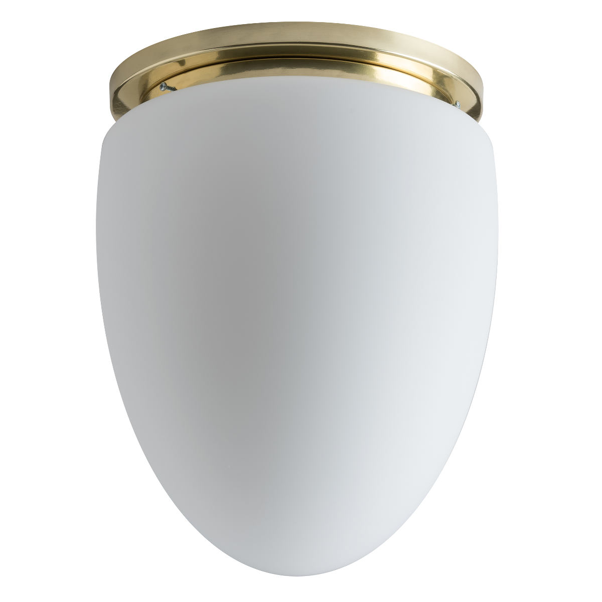 Elegante Grundbeleuchtung: Deckenleuchte MIRIA mit Opalglas-Schirm Ø 35 cm: Messing-Ausführung