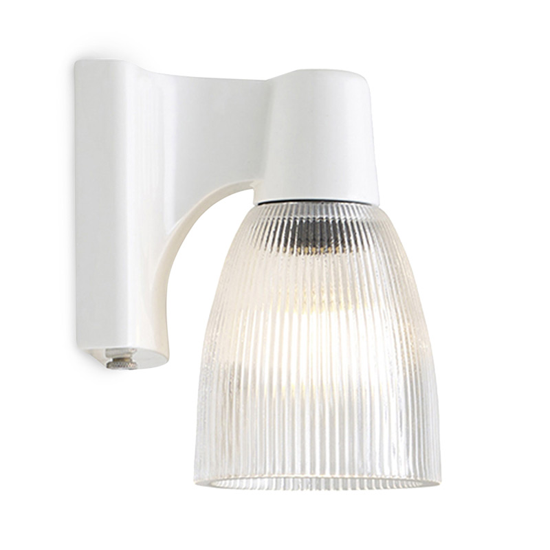 Ceramic wall light with small pressed glass shade MINSTER 1