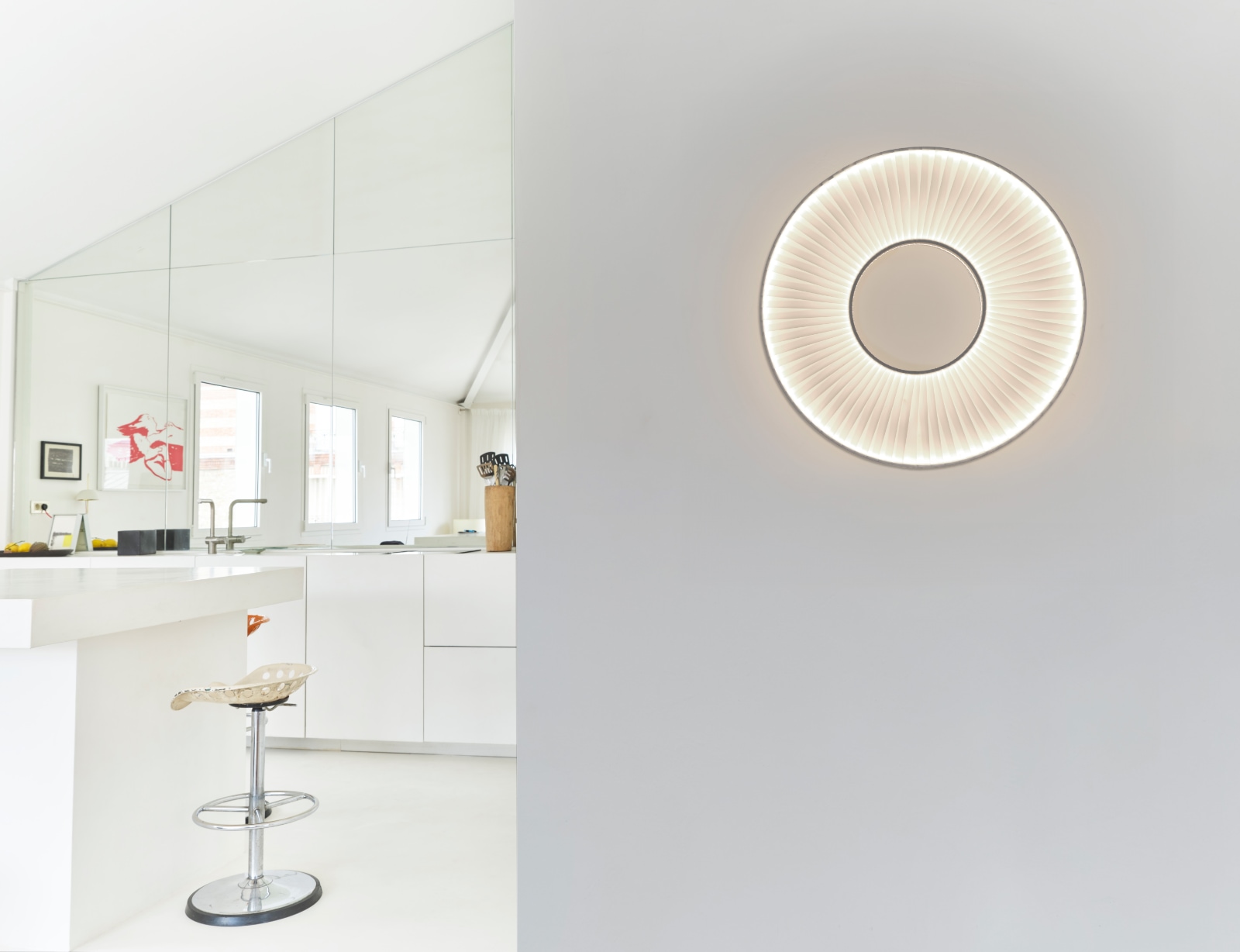 Decken- und Wandleuchte IRIS aus Polyester-Taft, Fig. 7