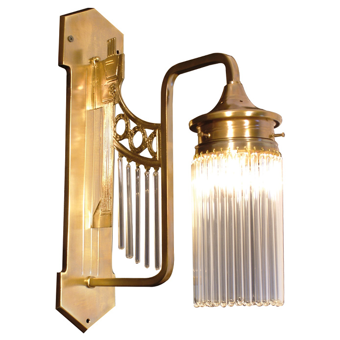 Liberty wall lamp with crystal glass TRENTINO V