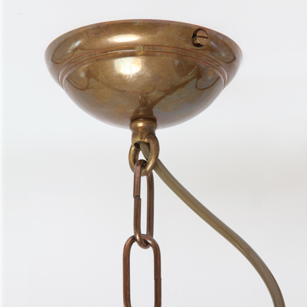 Industrie-Hängeleuchte aus Holophanglas mit Diffusor-Scheibe, Bild 5 Industrie-Hängeleuchte aus Holophanglas mit Diffusor-Scheibe, Bild 5