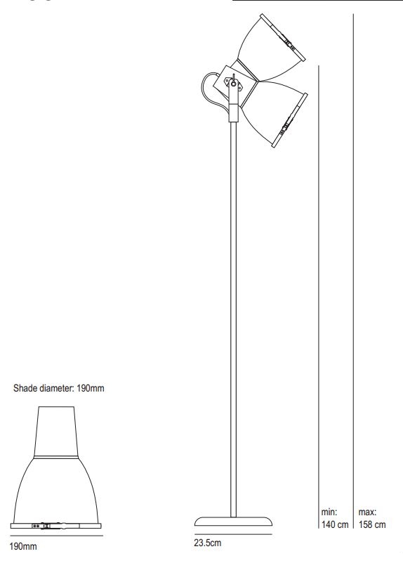 Bild 19: Mittleres Modell Scheinwerfer-Stehleuchte STIRRUP: Mittleres Modell