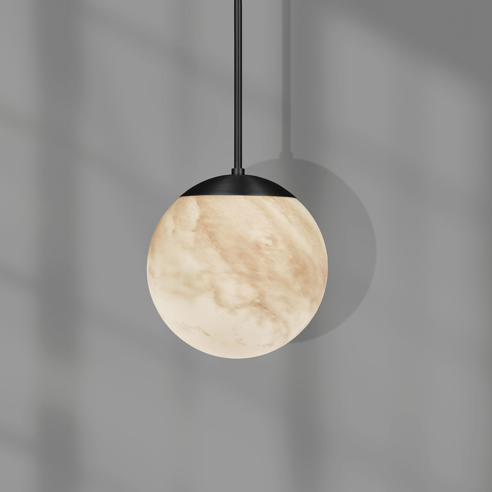 Kugel-Pendelleuchte mit marmoriertem Opalglas, Ø 30 cm, Bild 3 Kugel-Pendelleuchte mit marmoriertem Opalglas, Ø 30 cm, Bild 3