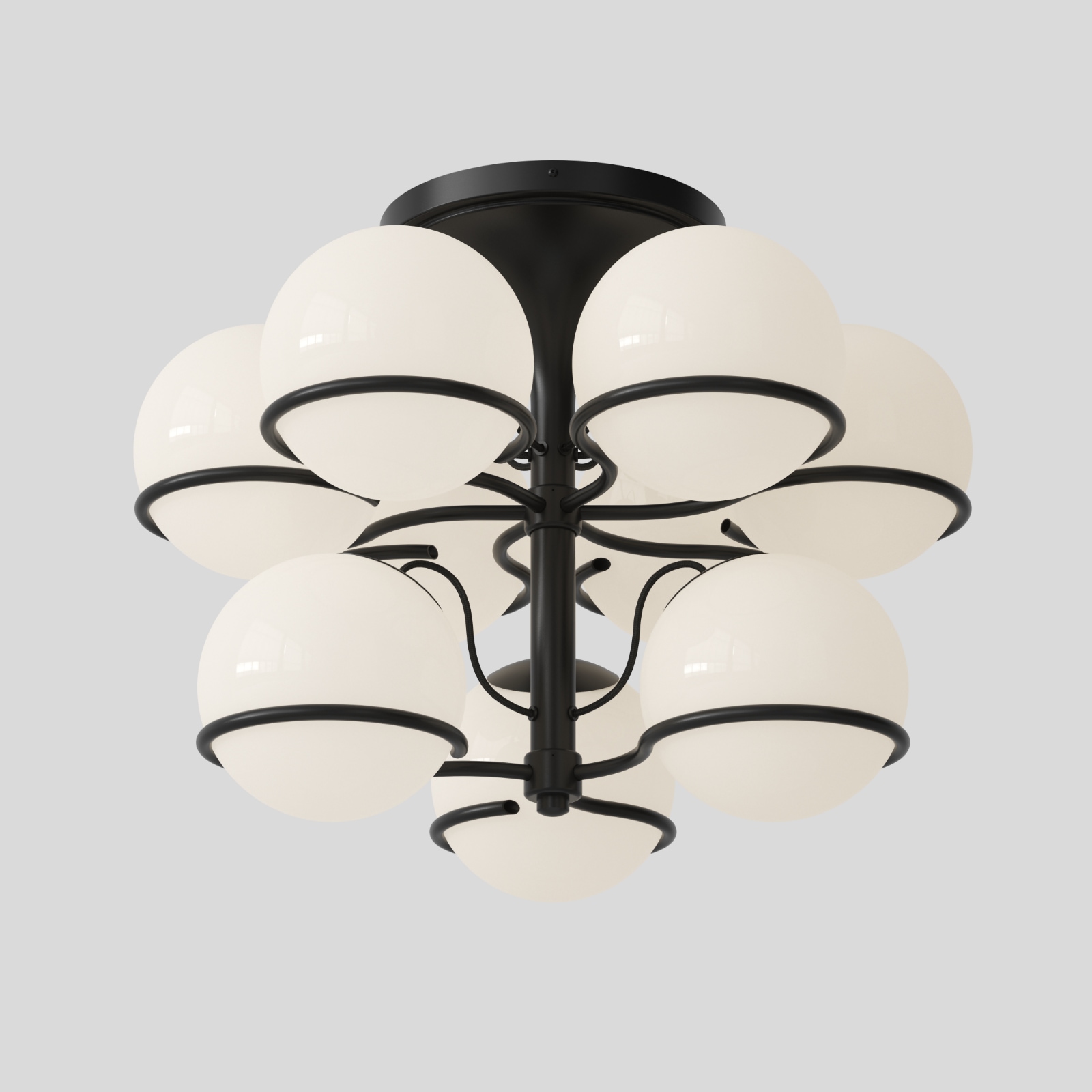 Ceiling Chandelier "Le Sfere Plafone“ 2042/9 with 9 Glass Balls Ceiling Chandelier "Le Sfere Plafone“ 2042/9 with 9 Glass Balls