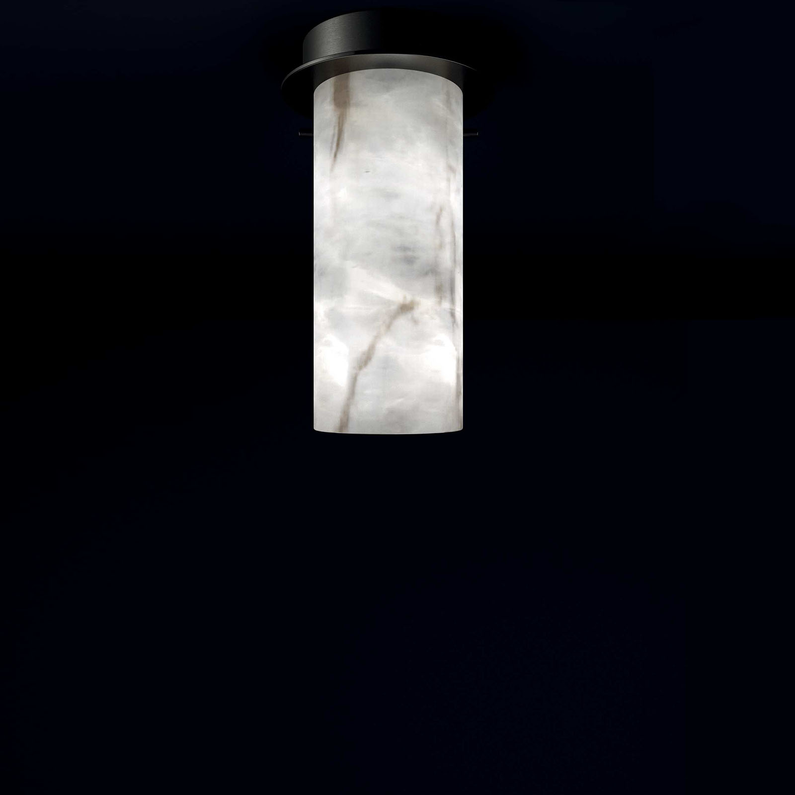 Kleine Zylinder-Deckenleuchte aus Alabaster POSEIDONE, Ø 10 cm, Bild 3