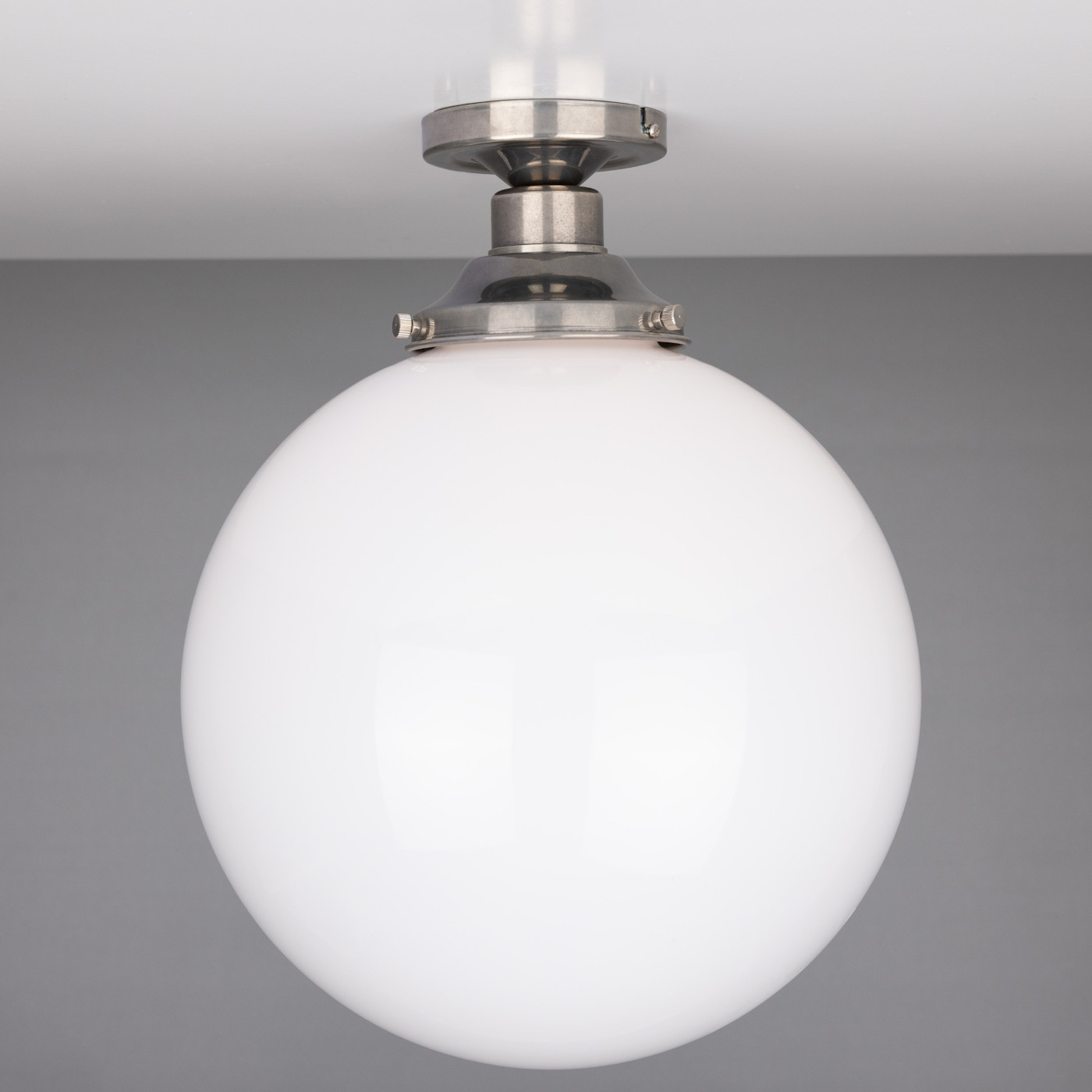 GLEAVI Glas Lampenschirm Kugel – Milchig Weiß, 10 Cm Durchmesser, 3 Cm Loch, Ersatz Für Wand-, Decken- & Stehlampen, Weiches Licht, Matt