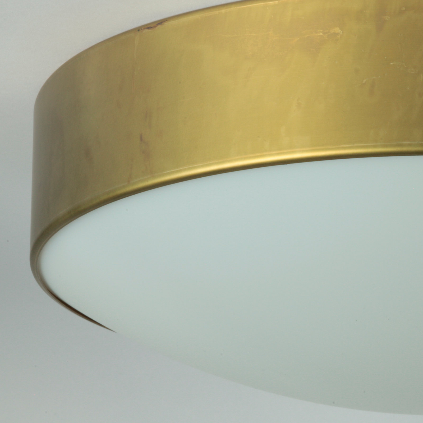 Bild 7: Messing roh Große Deckenleuchte aus Schweden mit Messing-Ring, Ø 45/55 cm: Messing roh