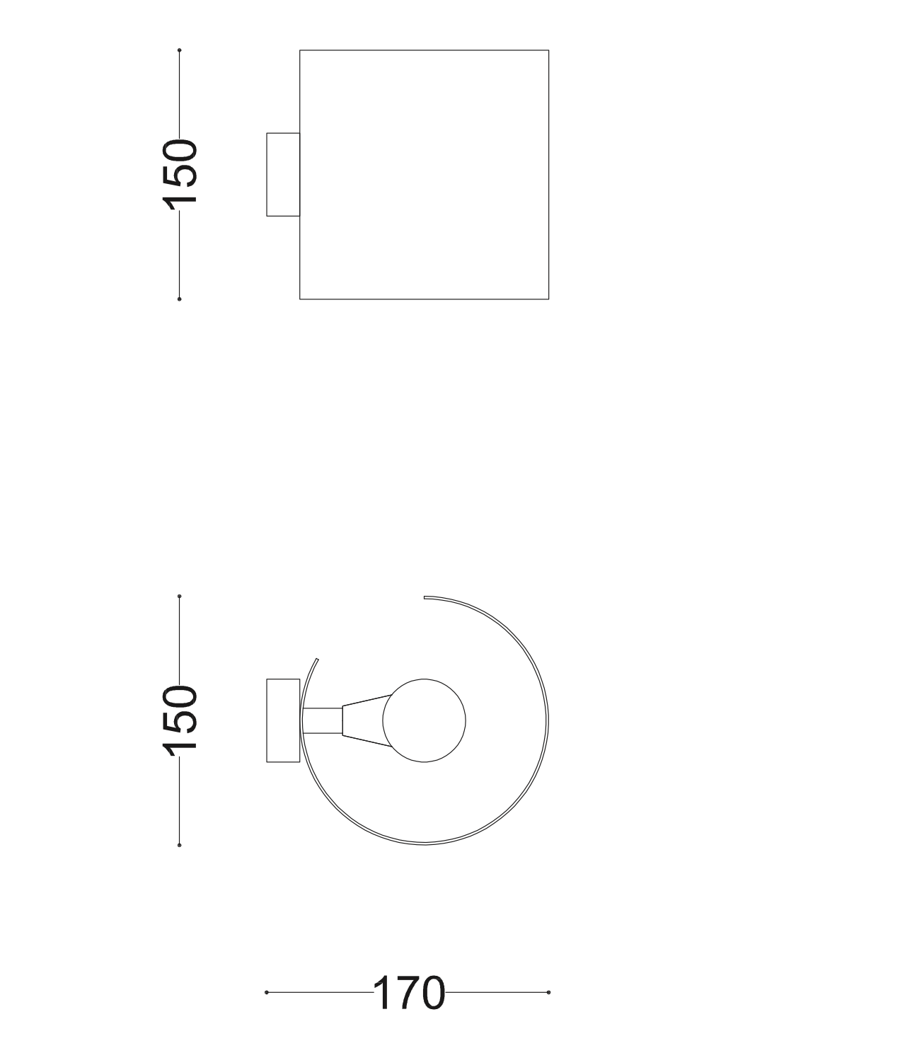 Messing-Wandfluter CINQUANTA MINUTI aus Italien, Bild 6
