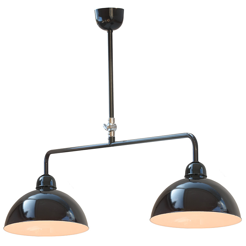 Doppel-Pendelleuchte KEHL II mit zwei gewölbten Blechschirmen Doppel-Pendelleuchte KEHL II mit zwei gewölbten Blechschirmen