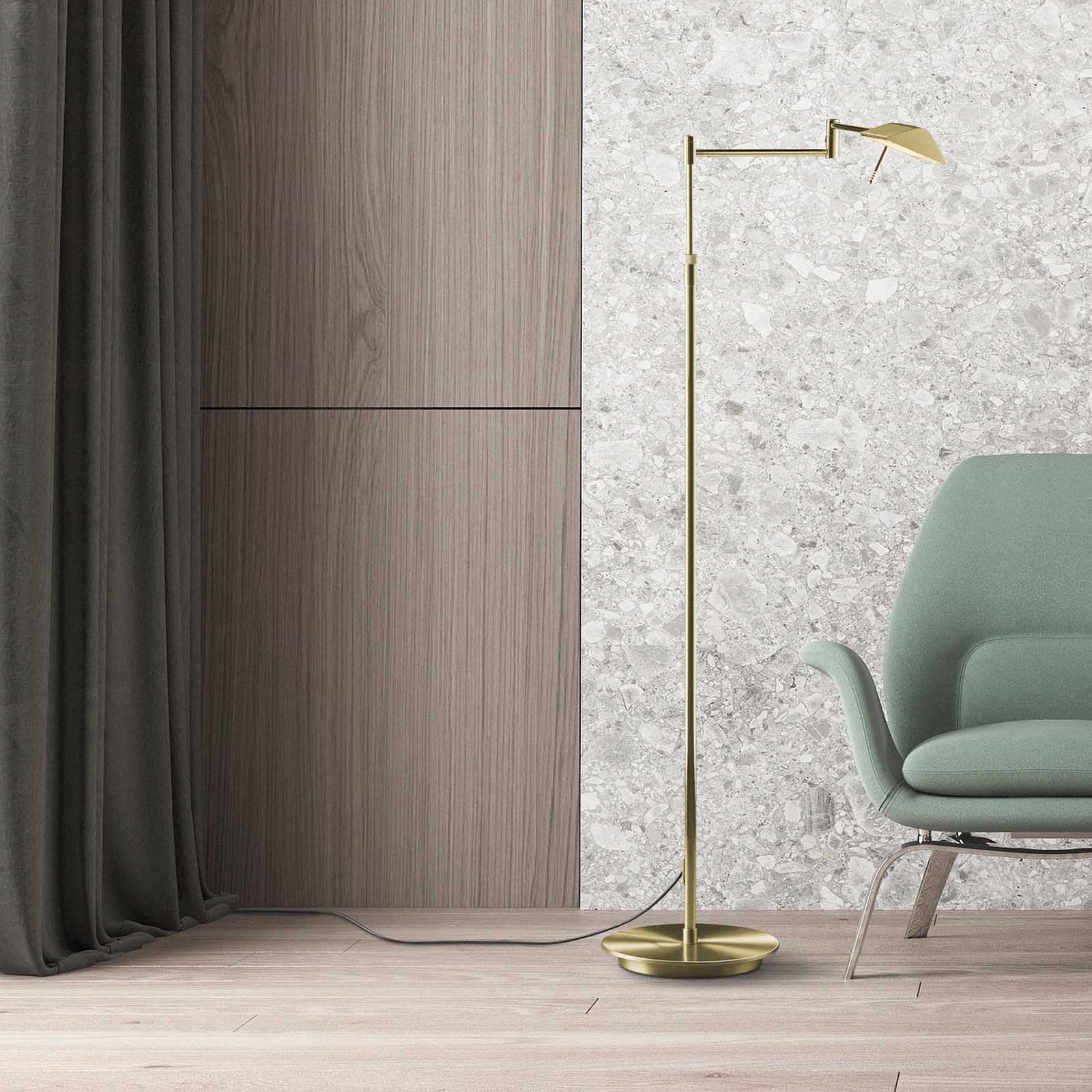 Jointed brass floor light 6914 with true color LED and dimmer, Fig. 15