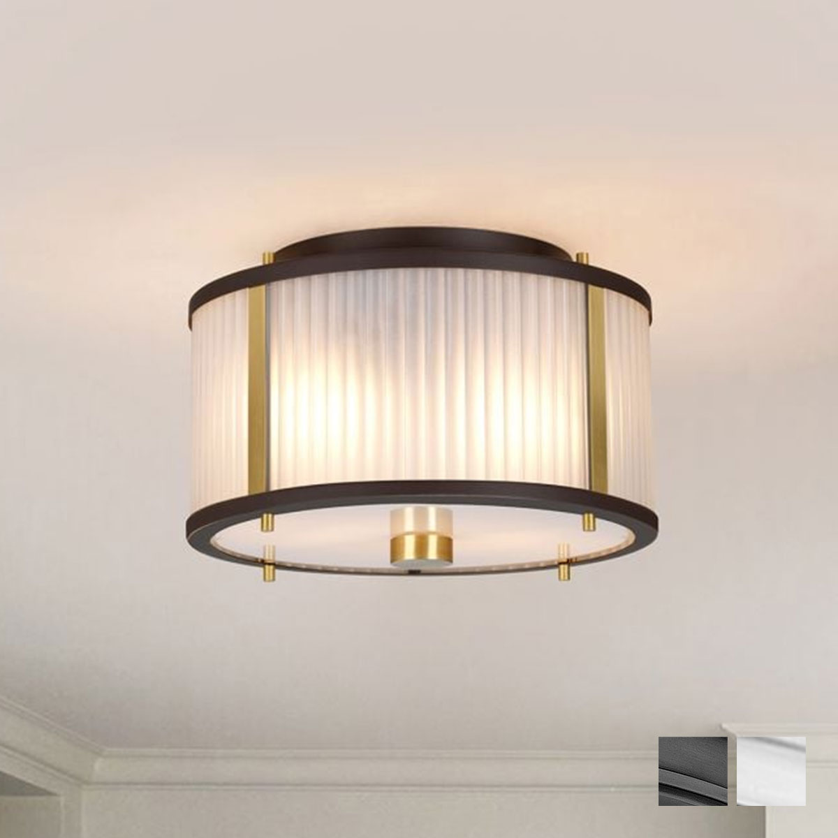 Versatile, Round Ceiling Light with Frosted Glass, Ø 30 cm