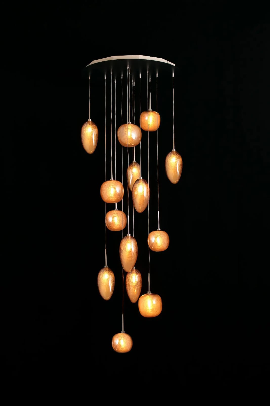 Hängeleuchte GALET 01 mit farbigem Zapfenglas , Bild 12 Hängeleuchte GALET 01 mit farbigem Zapfenglas , Bild 12