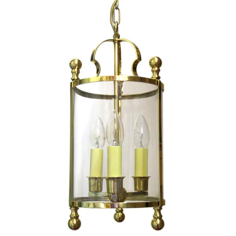 Dreiflammige Hängelaterne an Kette mit Zylinderglas Dreiflammige Hängelaterne an Kette mit Zylinderglas