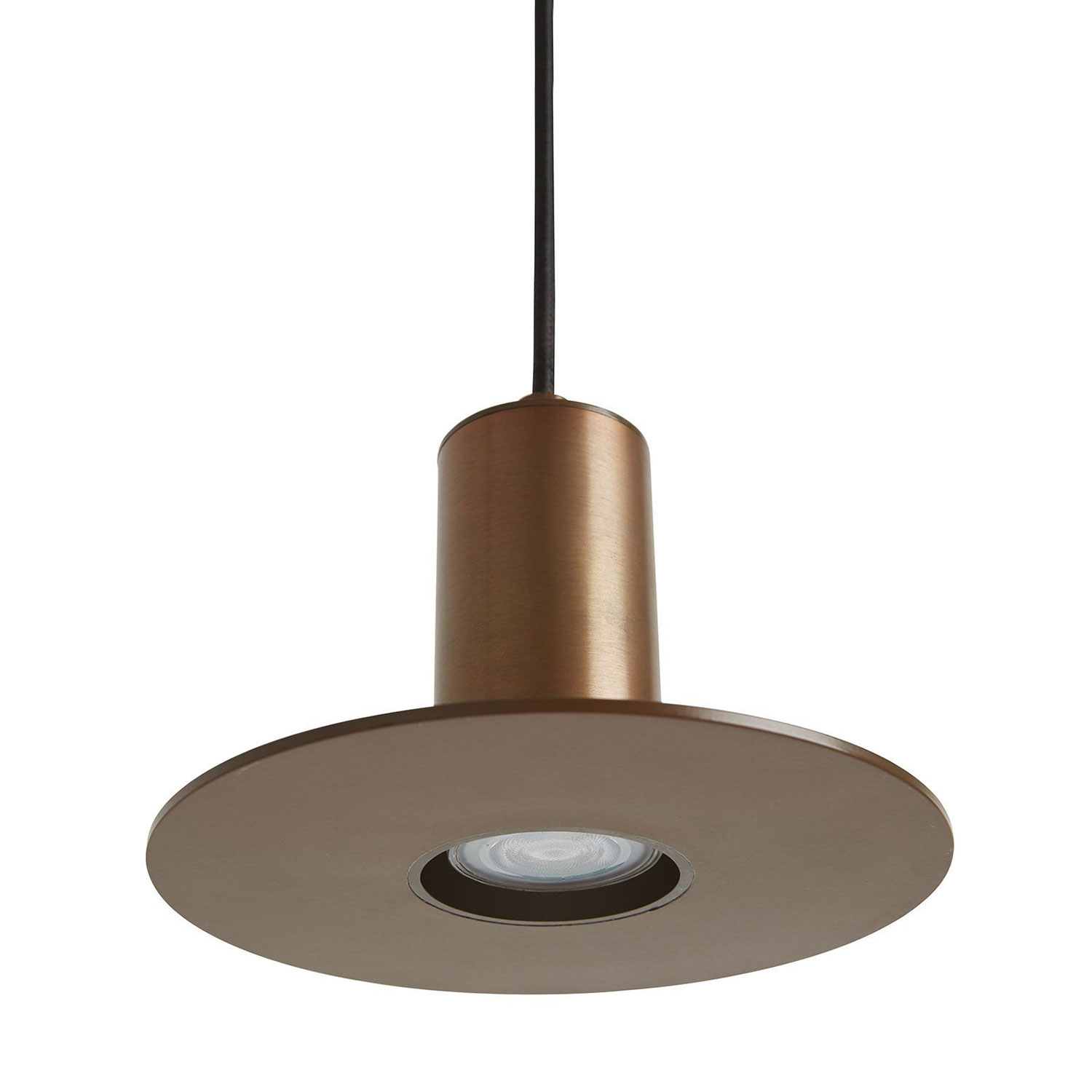 Strahler-Pendelleuchte PLATE aus Kupfer oder Messing Strahler-Pendelleuchte PLATE aus Kupfer oder Messing