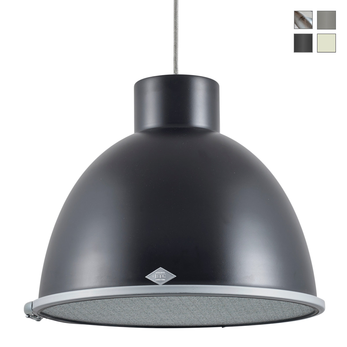 Factory pendant lamp GIANT, lacquered or aluminum