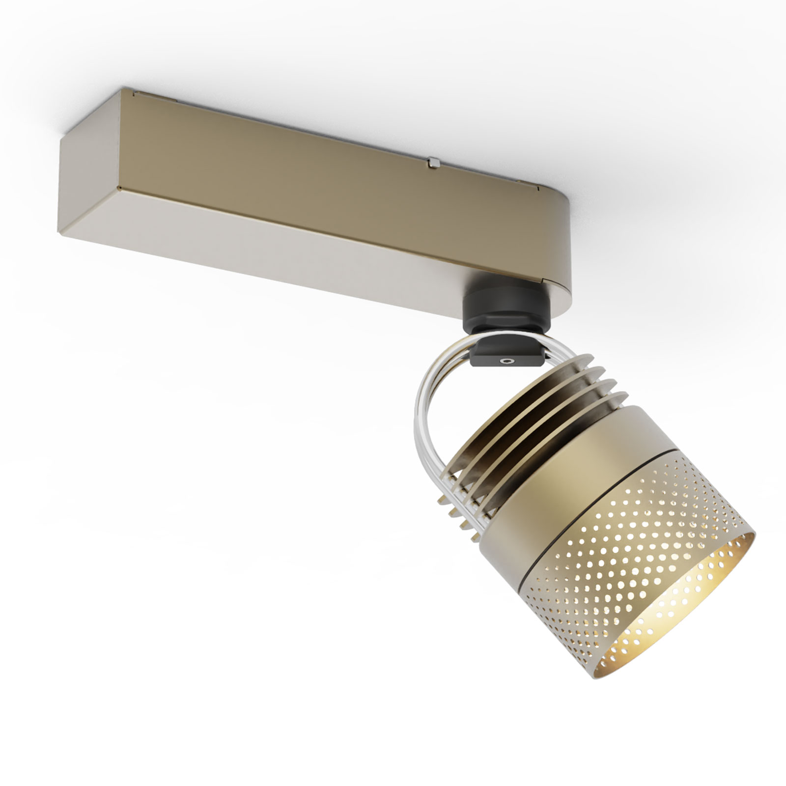 Bild 14: Champagner MOD MONO Aufbau-Deckenspot – Modulares Strahlersystem: Champagner