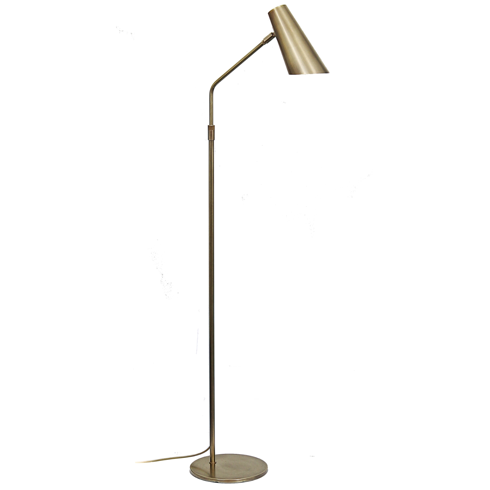 French Brass Floor Reading Lamp 
