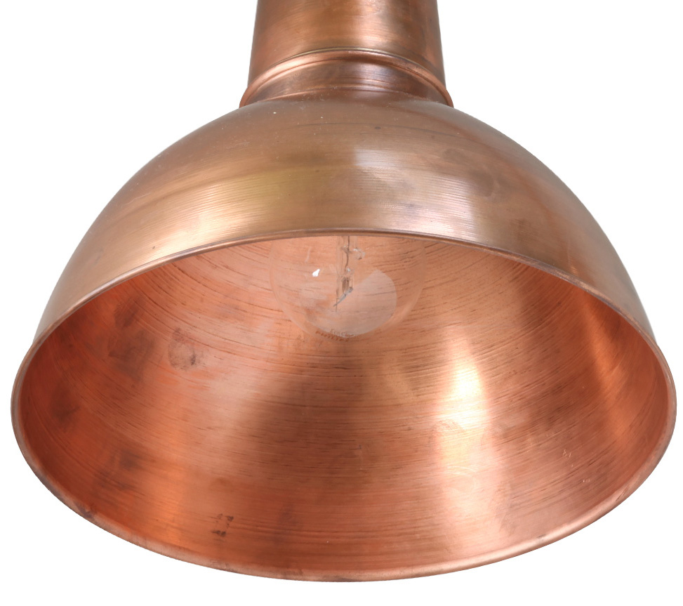 KÖLN Kupfer-Hängeleuchte mit Halbkugelschirm, Ø 20-50 cm: Kupfer roh