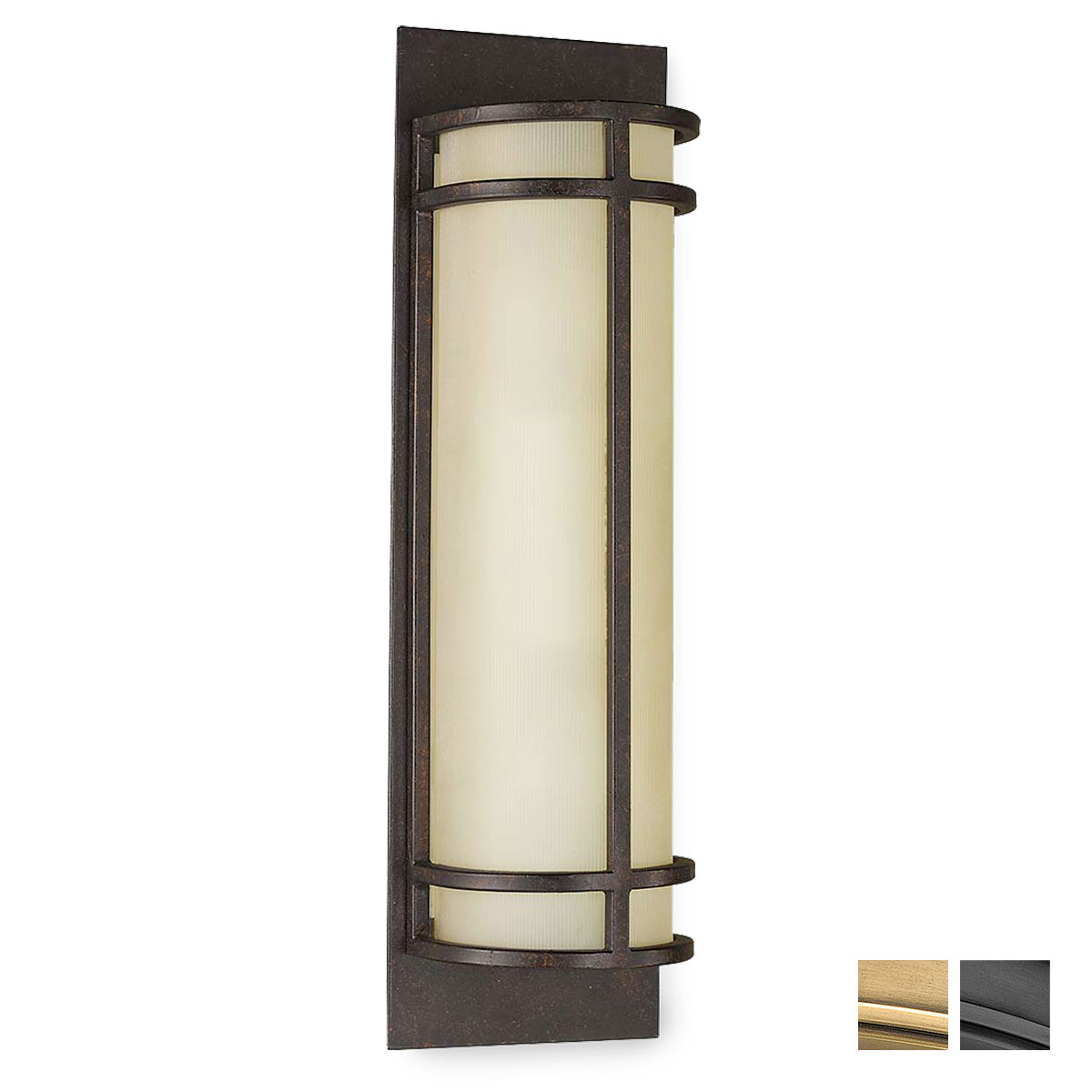 Tall Wall Light with Fluted Glass