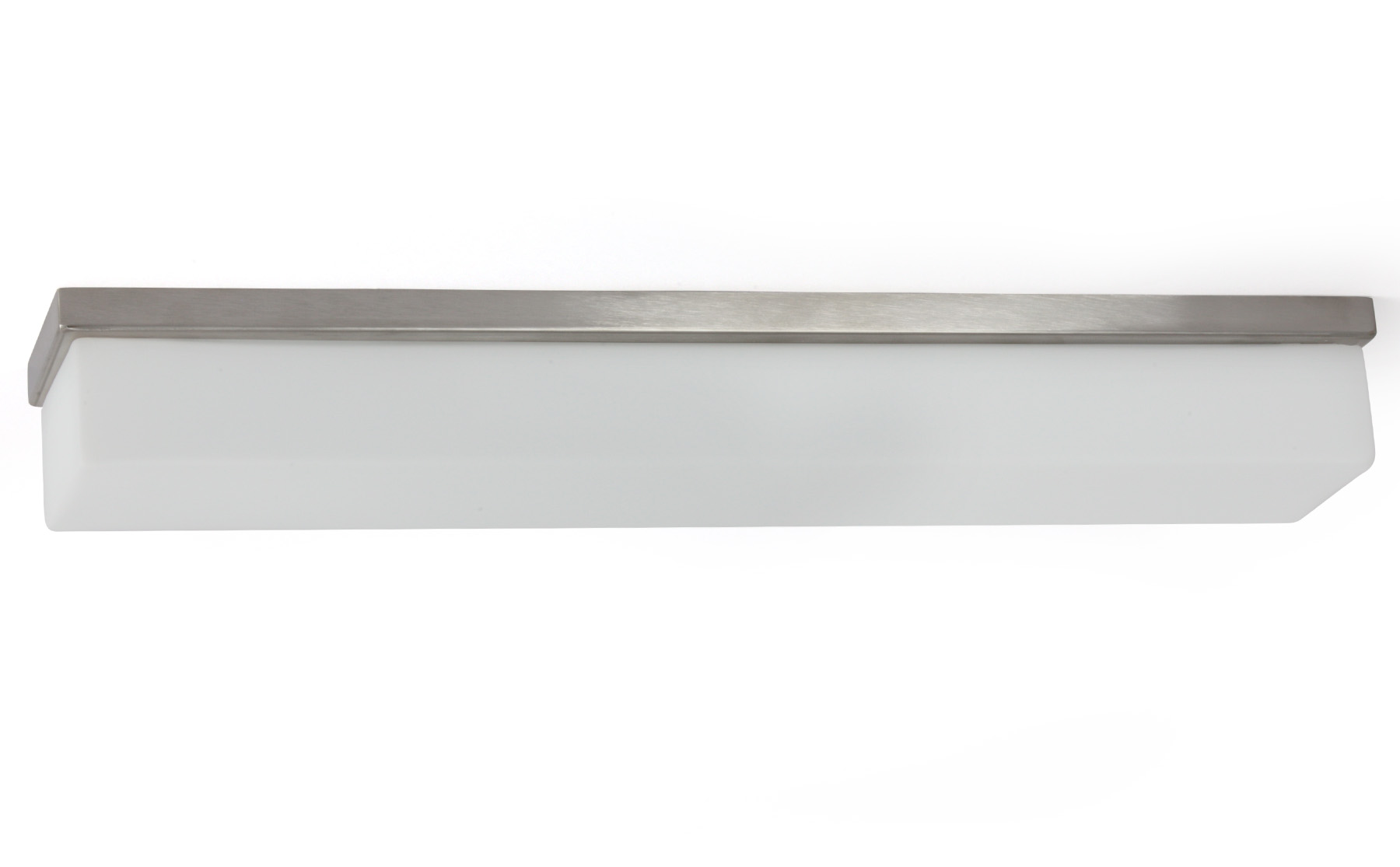 Long opal glass ceiling fittng SYLVA (61 cm): Edelstahl satiniert