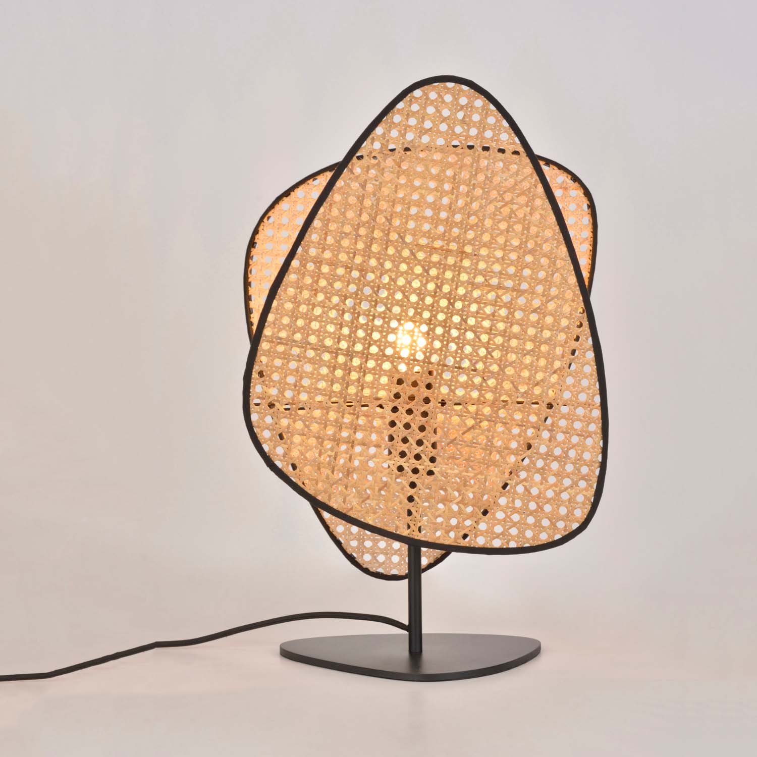 Tischleuchte SCREEN im Retro-Design mit Wiener Geflecht