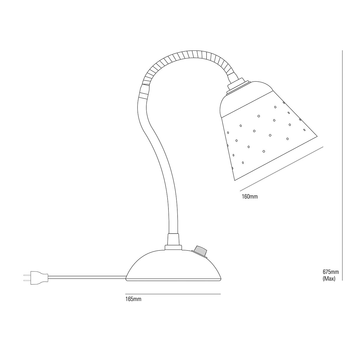 Dimmbare Porzellan-Tischleuchte ALMA mit perforiertem Schirm, Bild 15