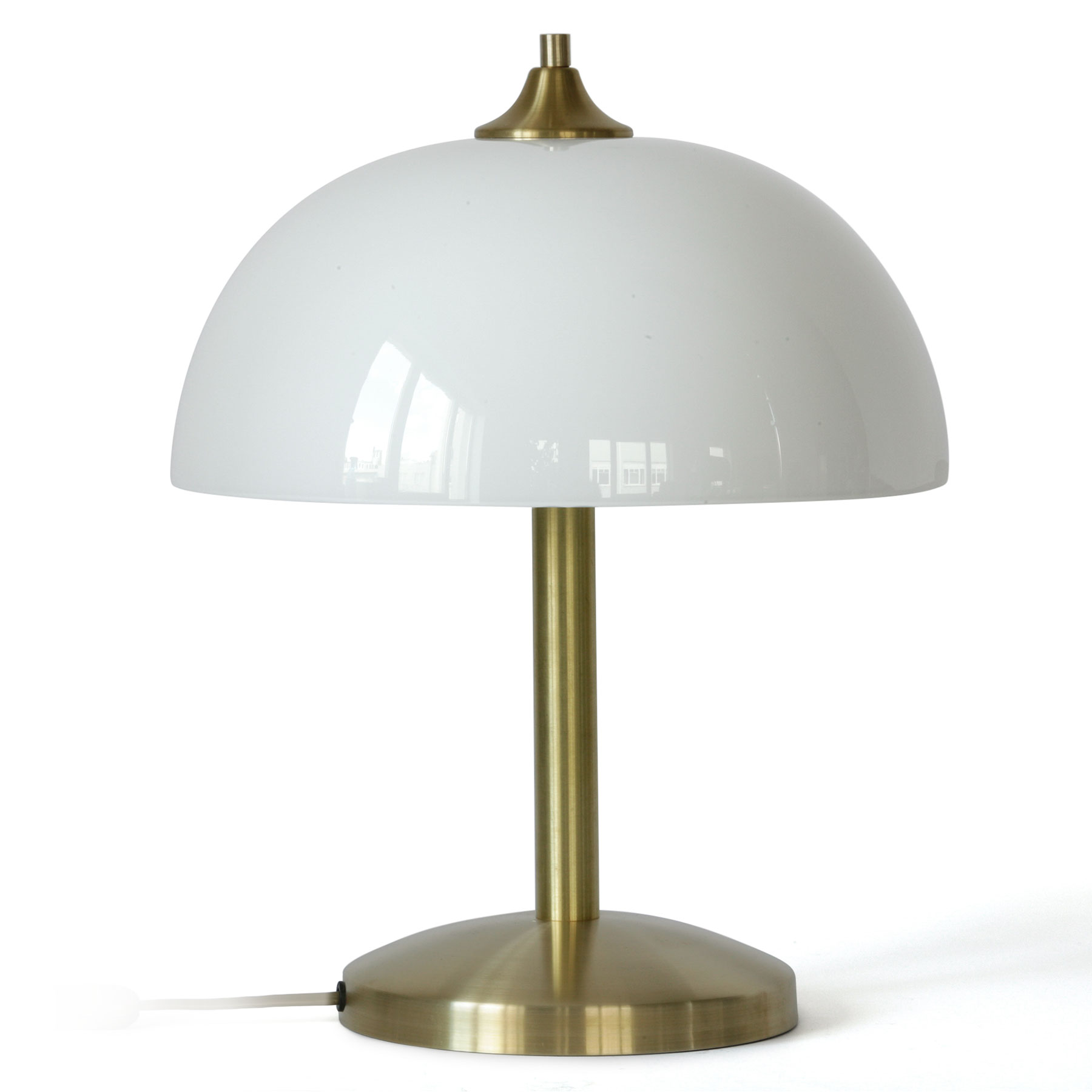 Art Deco table lamp with hemispherical opal glass Art Deco table lamp with hemispherical opal glass