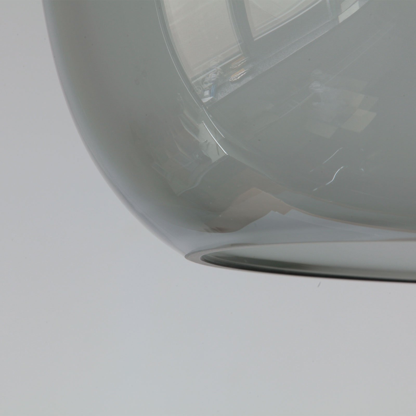 Bild 6: Schwerer Rauchglas-Schirm Große Glas-Pendelleuchte mit mundgeblasenem Rauchglas-Schirm: Schwerer Rauchglas-Schirm