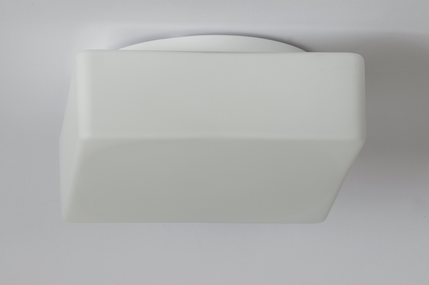 Quadratische Opalglas-Deckenleuchte LINETA, Größen 20 bis 44 cm: Größe S mit 26 cm