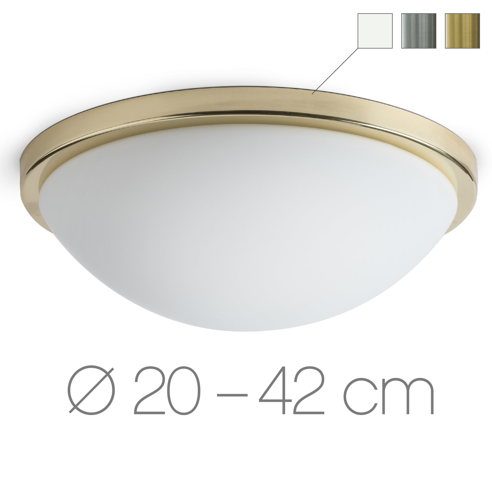 Opalglas-Deckenleuchte mit Ring AURORA R2, Ø 20 bis 42 cm Opalglas-Deckenleuchte mit Ring AURORA R2, Ø 20 bis 42 cm