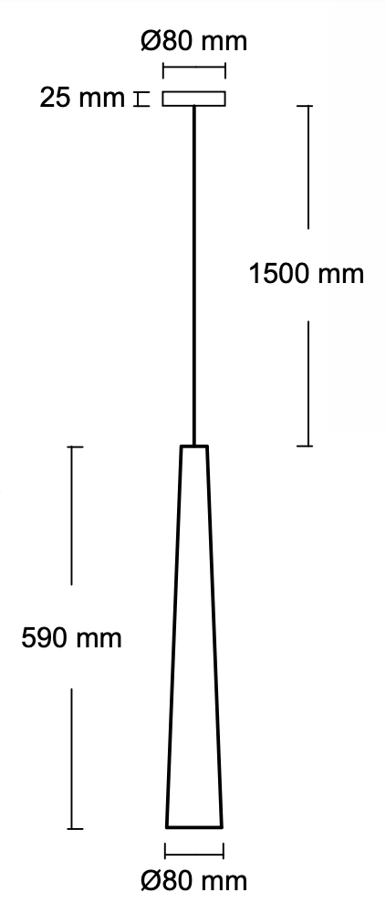 Schmale, lange Beton-Pendelleuchten (60 cm), Bild 16