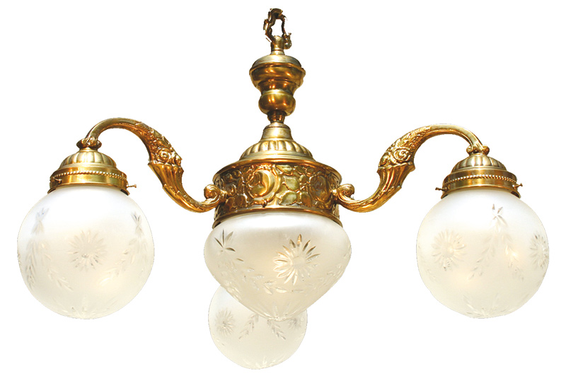 Three-armed hanging light QUINQUE ECCLESIAE