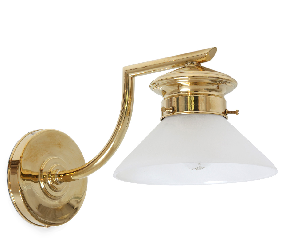 Art Déco-Applique mit satiniertem Kegelglas BASILEA I Art Déco-Applique mit satiniertem Kegelglas BASILEA I