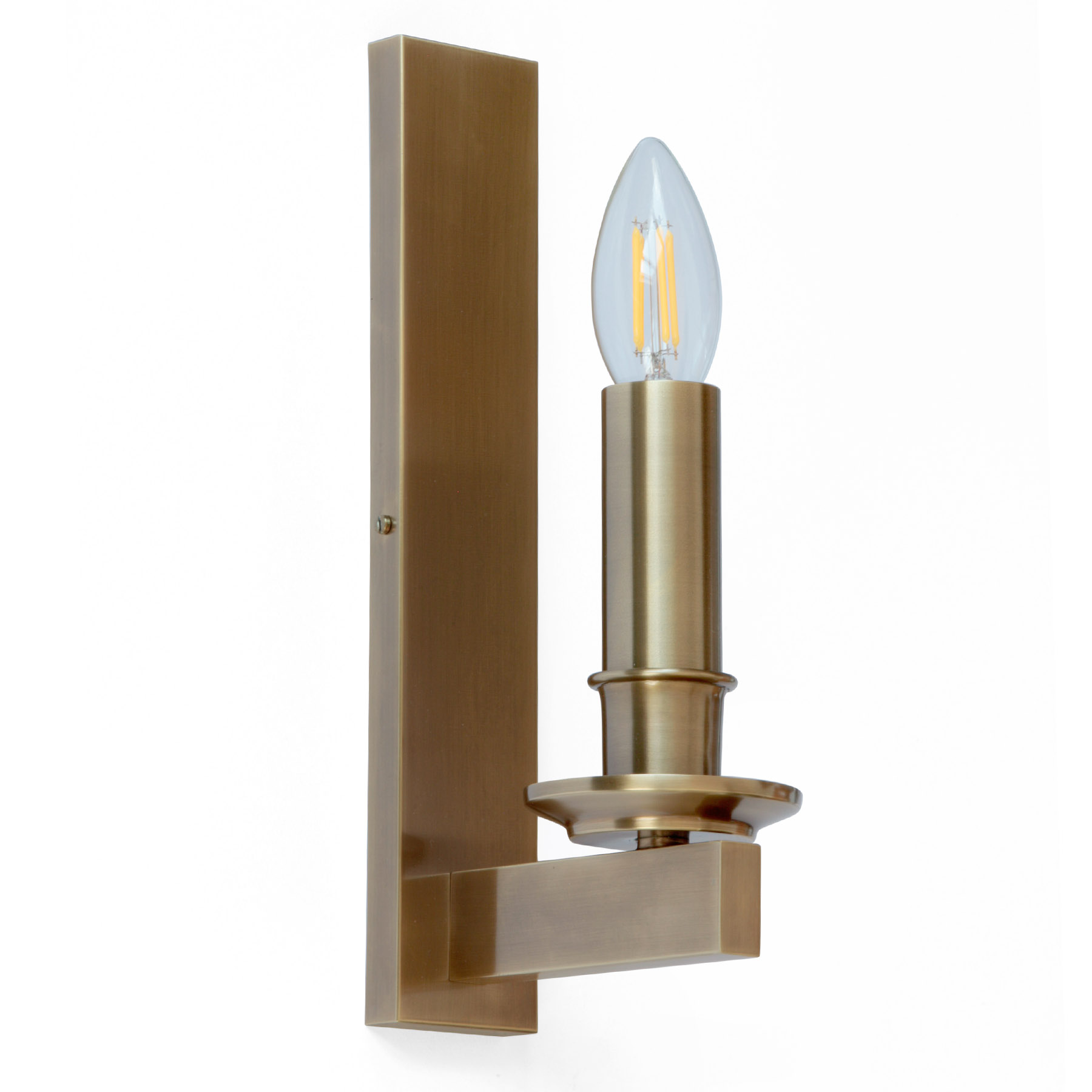 Fig. 3: Modell 2 in antik handpatiniert Candle Sconce Made of Solid Brass: Modell 2 in antik handpatiniert
