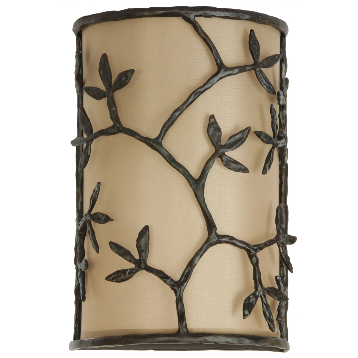 Flache Bronze-Wandleuchte OMBELLE mit Textilschirm Flache Bronze-Wandleuchte OMBELLE mit Textilschirm