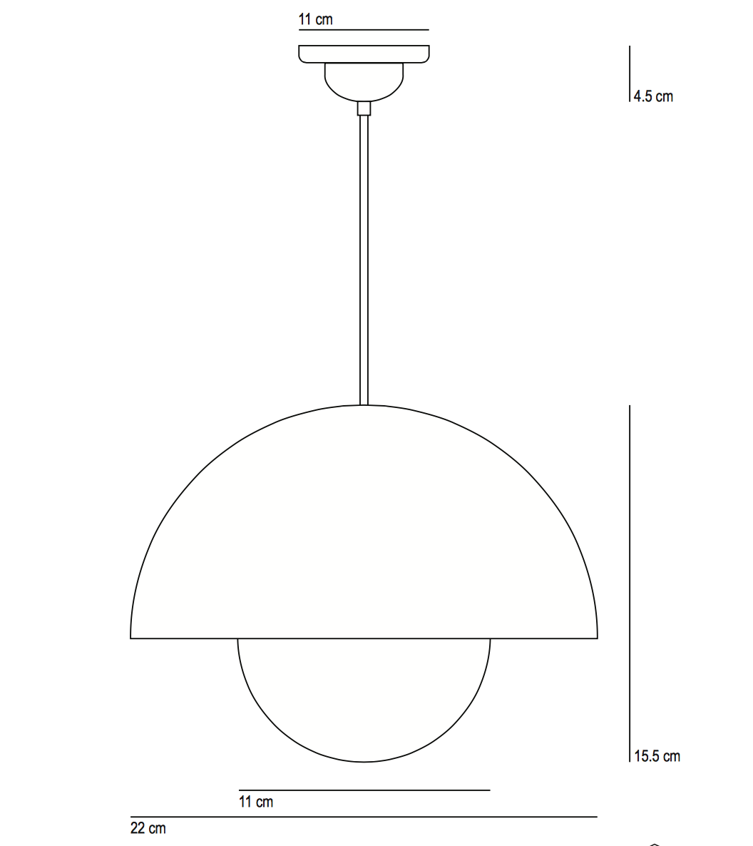Bild 9: Kleines Modell mit Kabelaufhängung (Standard 150 cm) Kleine Hängeleuchte aus Porzellan-Halbkugeln: Kleines Modell mit Kabelaufhängung (Standard 150 cm)