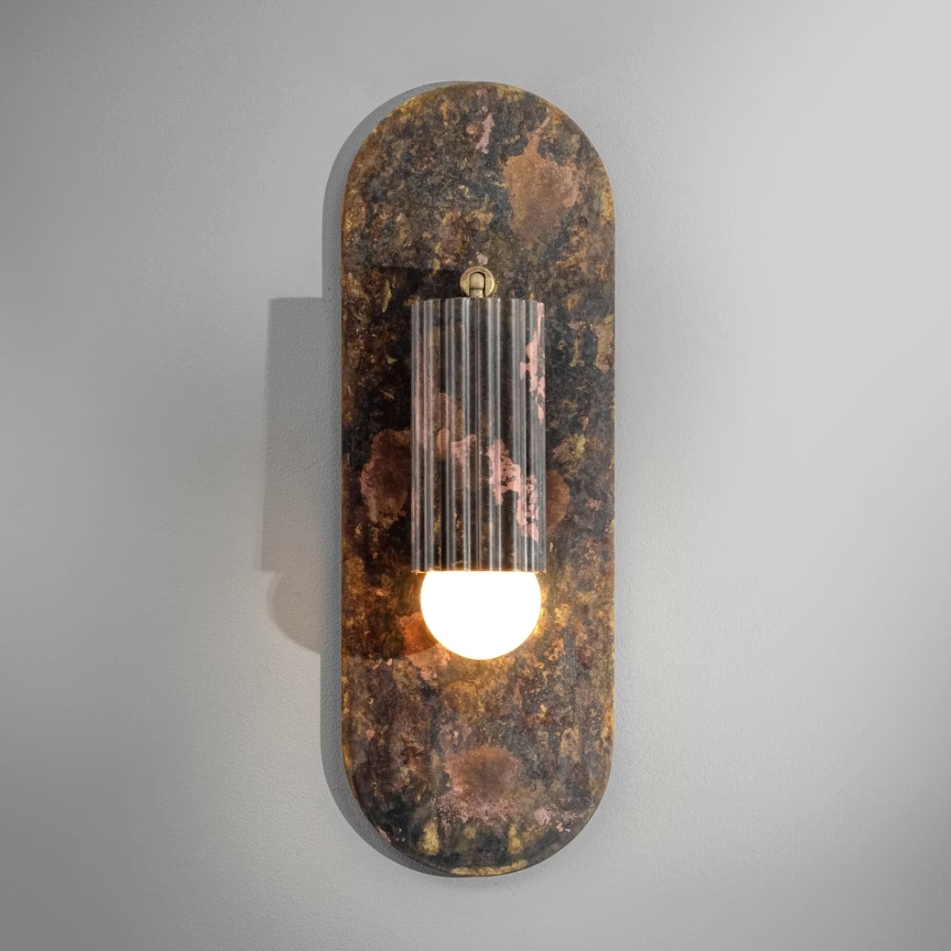 Gelenk-Wandstrahler VESTA mit flachem Wandschild